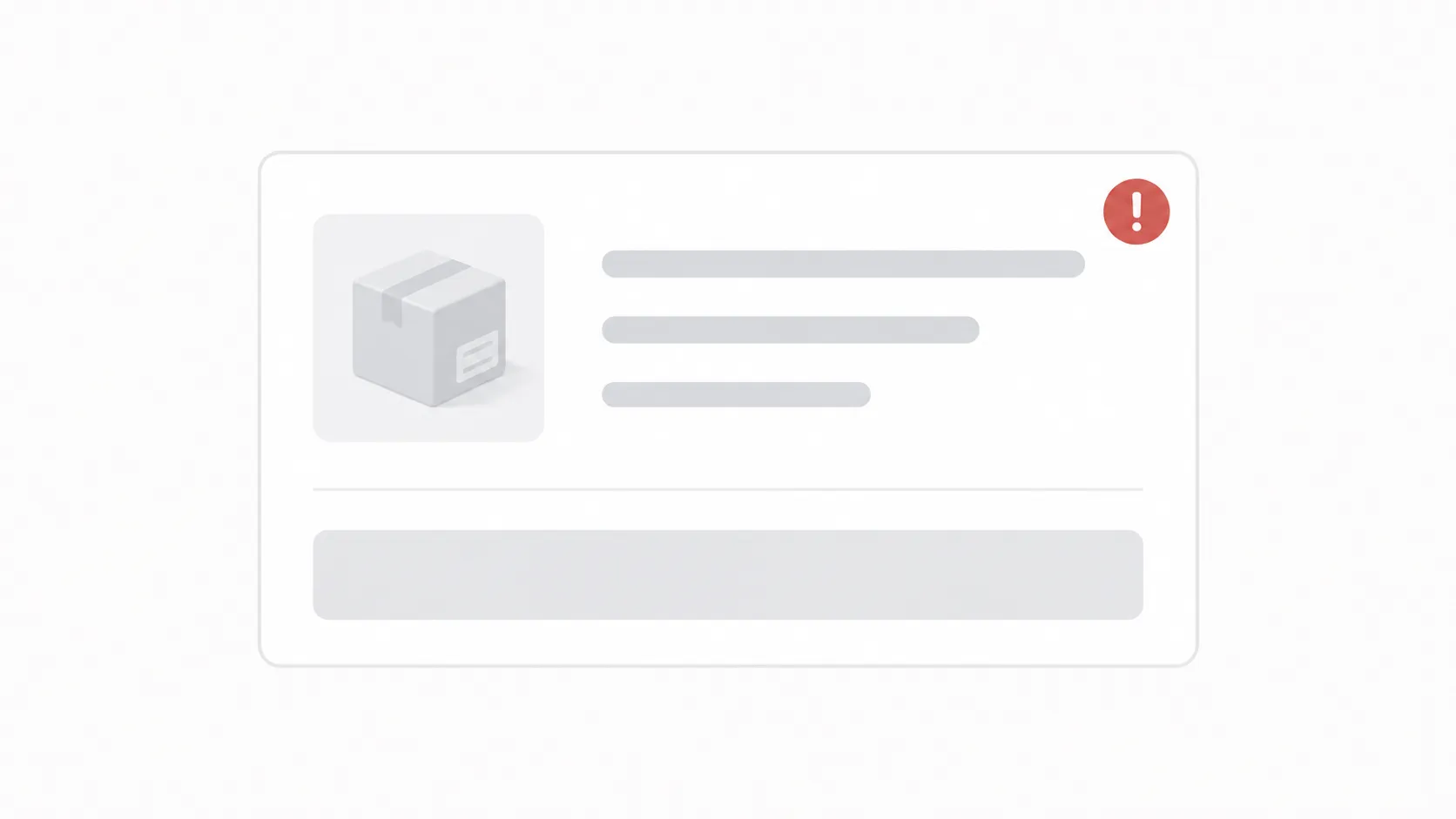 Generic order details panel with a disabled return action and warning badge, illustrating a holiday Amazon order where no return option was available after purchase.