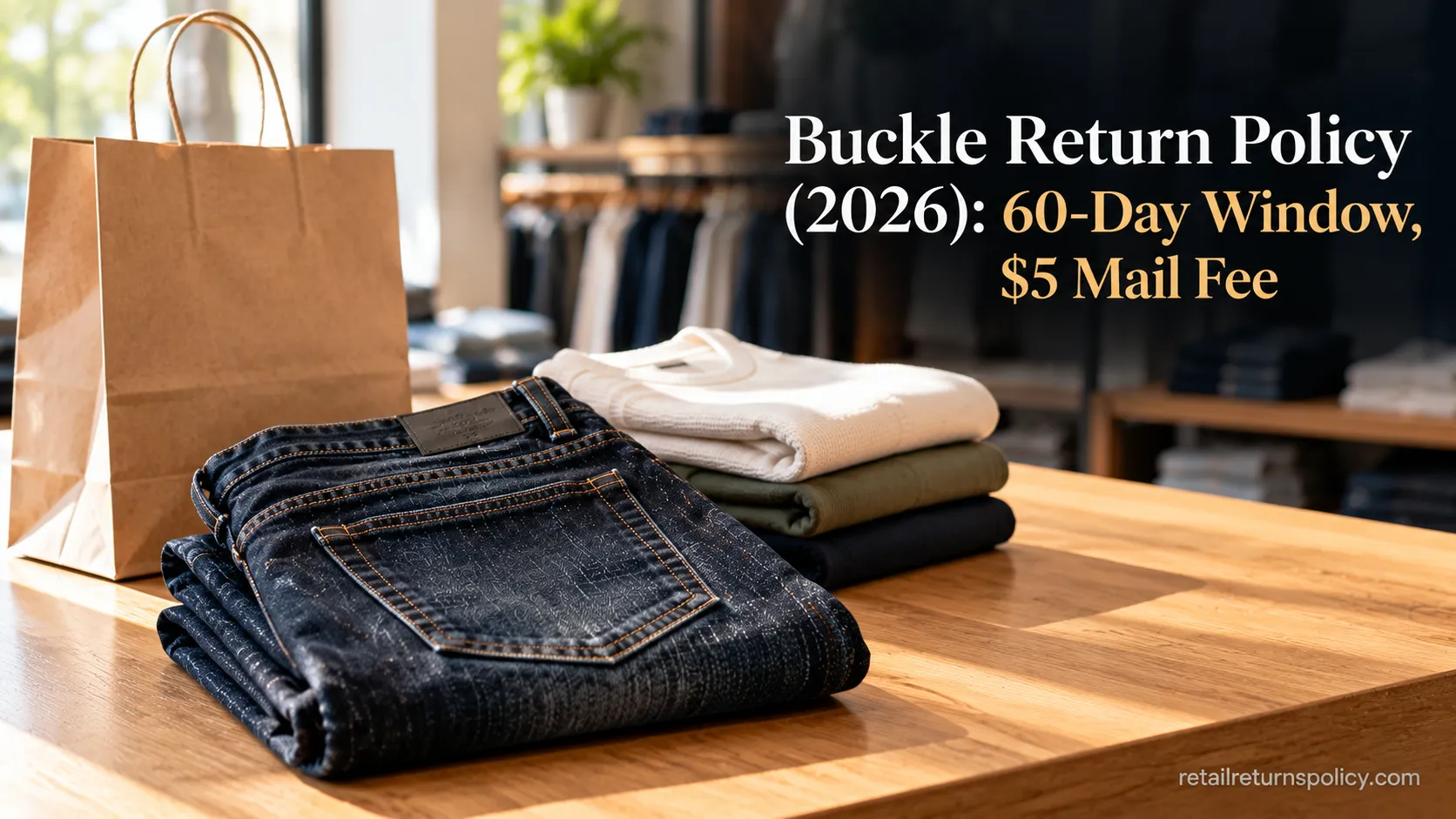 Buckle Return Policy (2026): 60-Day Window, $5 Mail Fee