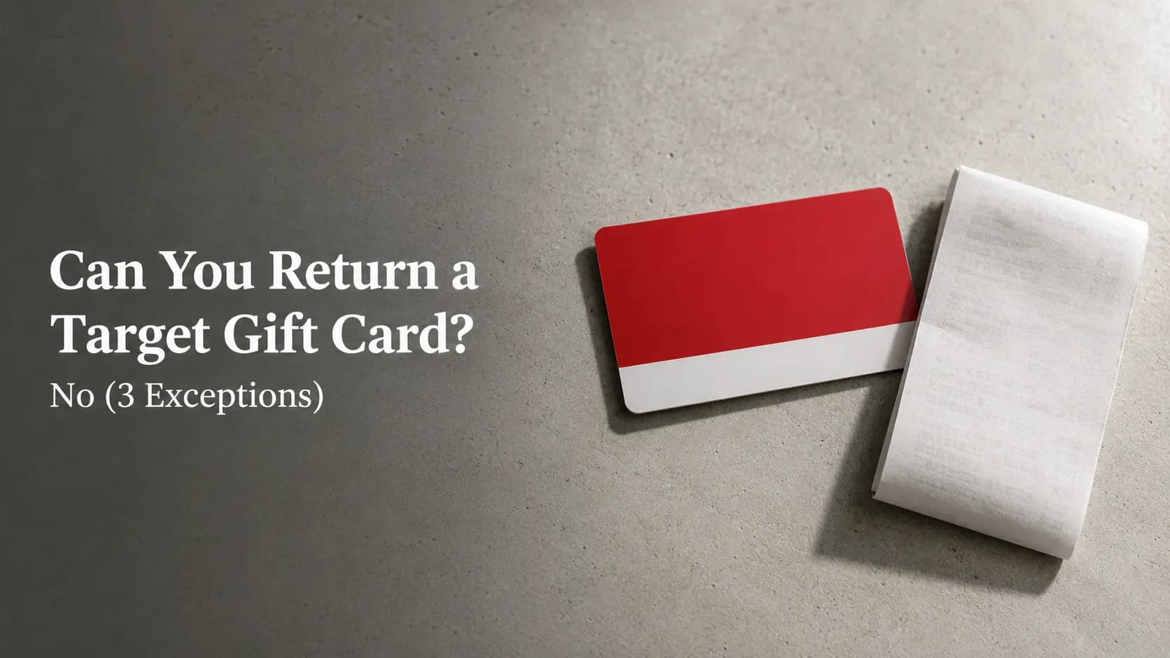 Can You Return a Target Gift Card? No (3 Exceptions)