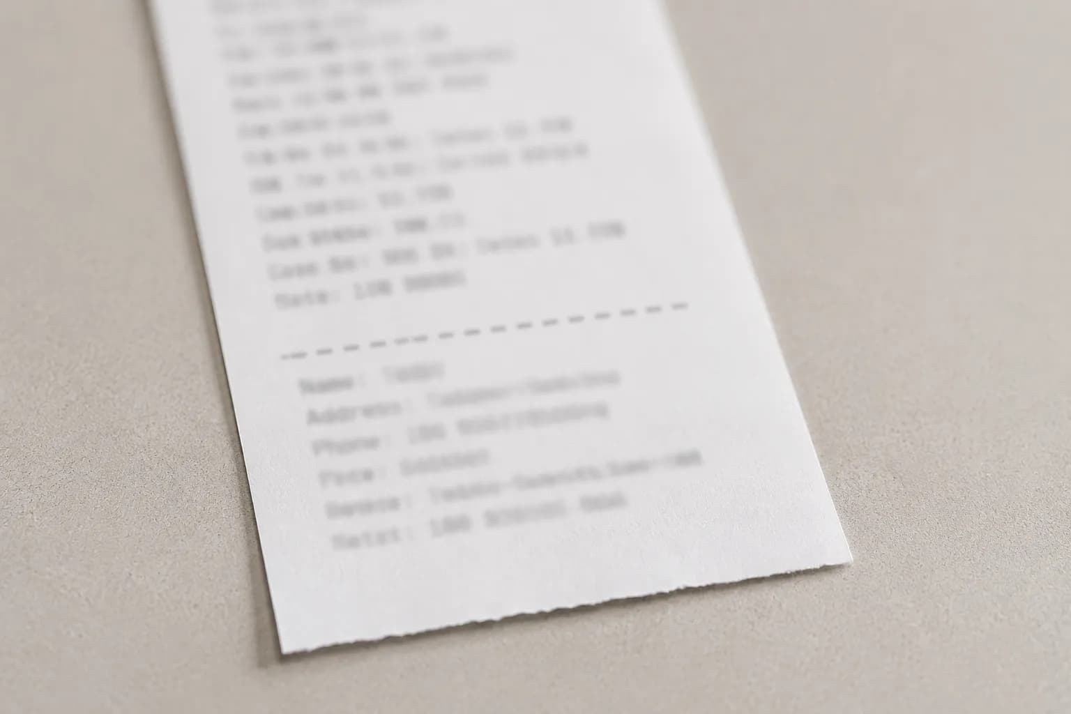 Close-up of the lower section of a return denial slip illustrating that contact details direct customers to the return vendor rather than the retailer.