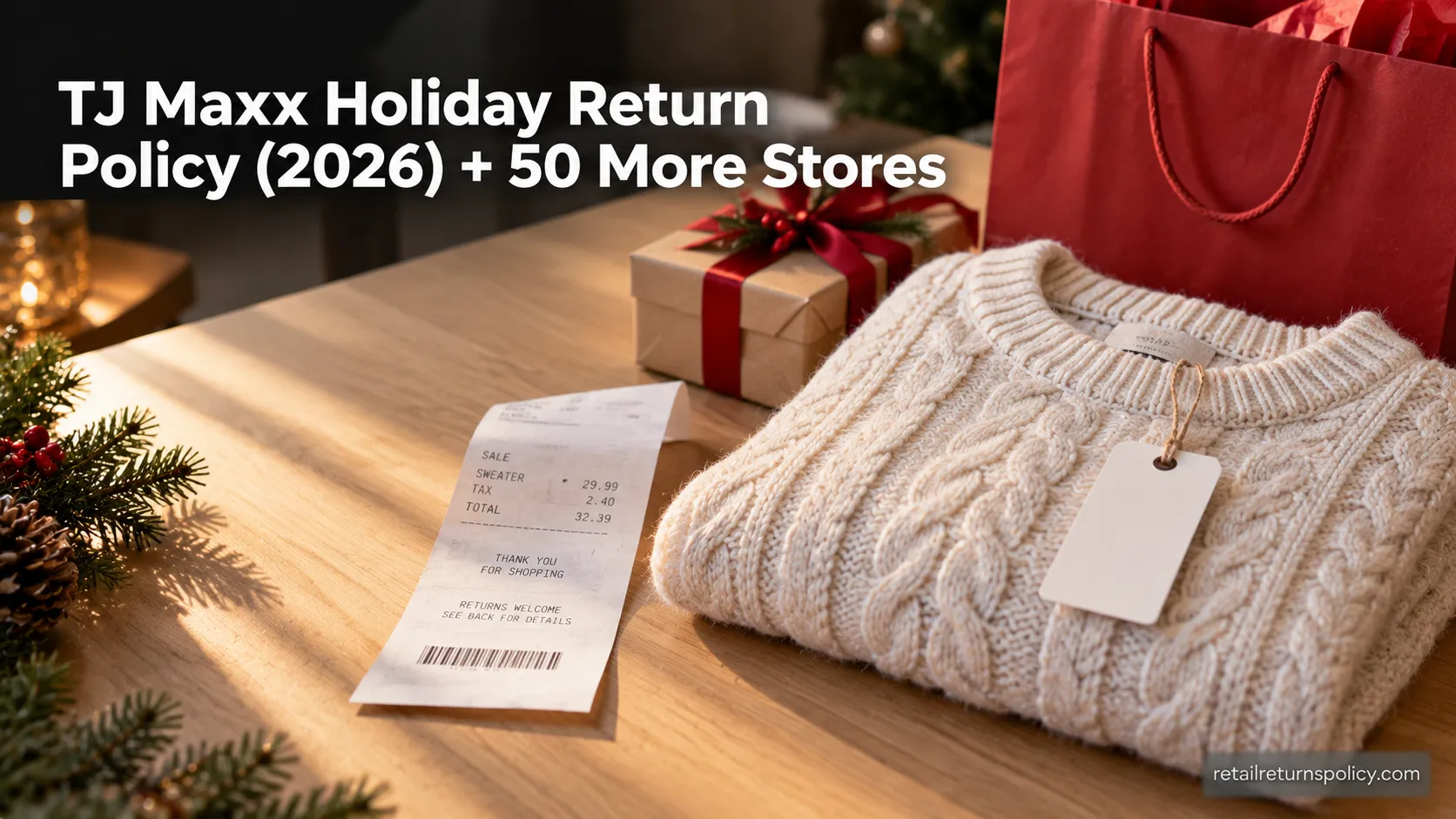TJ Maxx Holiday Return Policy (2026) + 50 More Stores