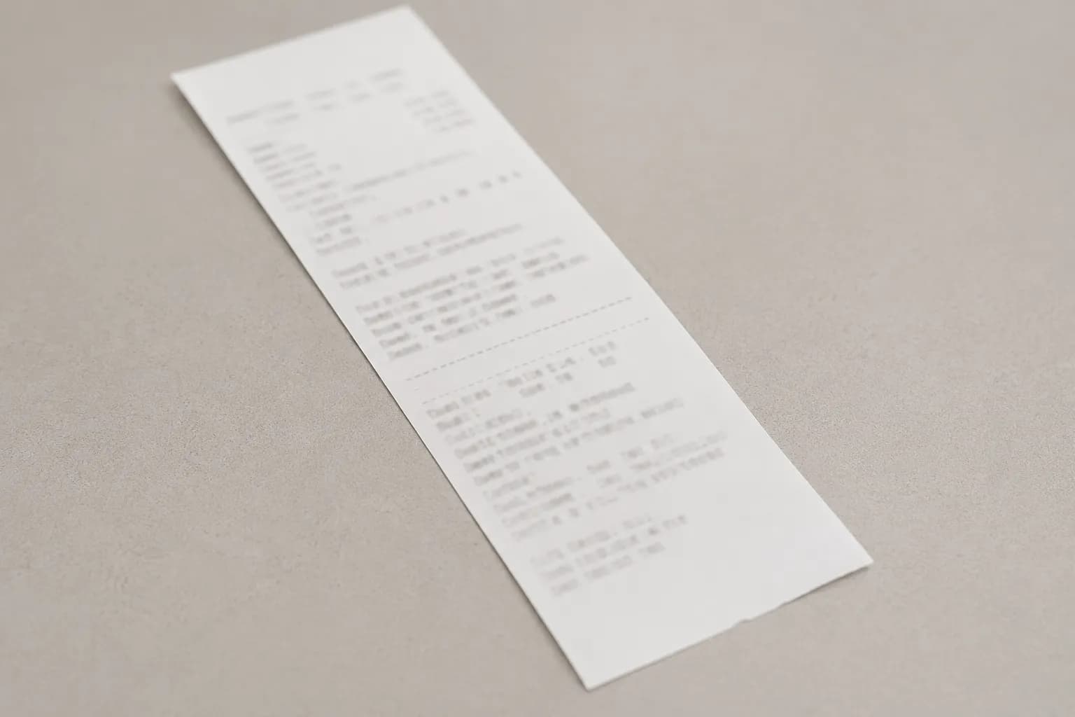 Close-up of a printed warning slip on a retail counter representing the warning issued during a fifth no-receipt return.