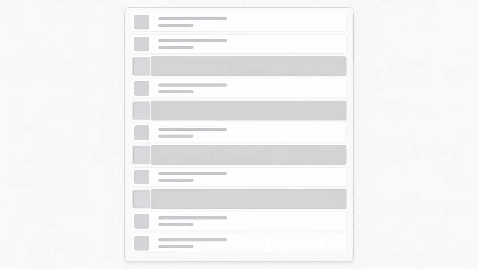 Illustration of an Amazon account return history showing twelve return entries across eleven weeks, with several rows partially redacted to remove personal details.