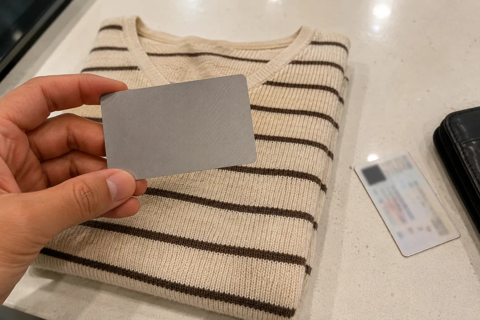 Nordstrom Gift Card issued for a no-receipt return above the returned item