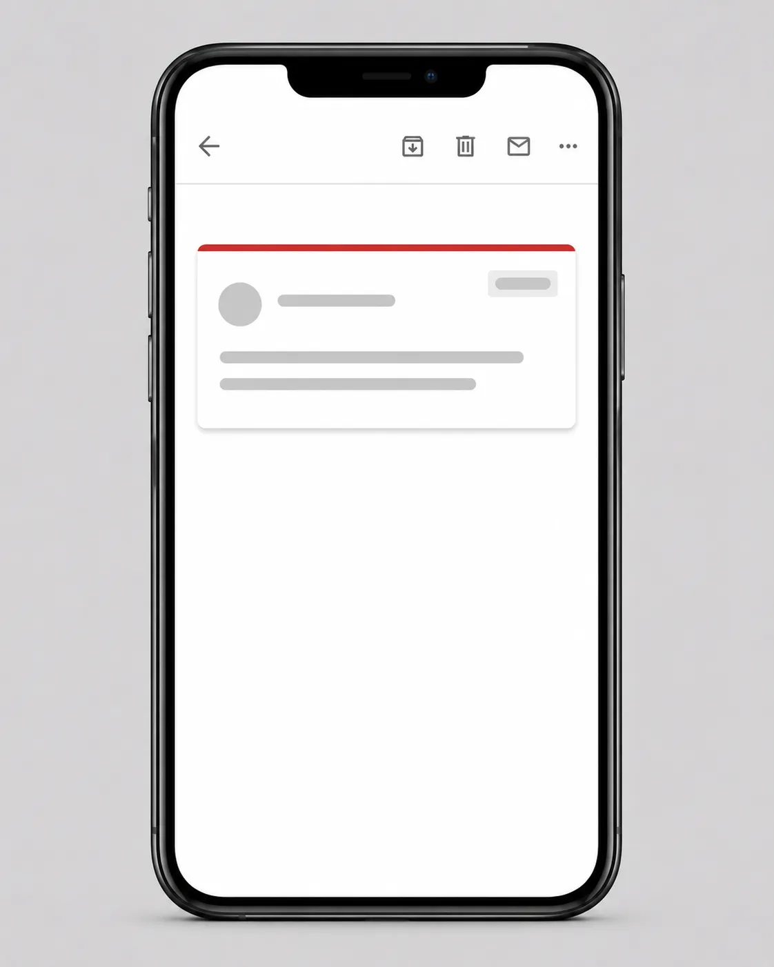 Representative illustration of a smartphone displaying a generic refund confirmation email received four minutes after a returned item was handed over, with no readable text or branding.