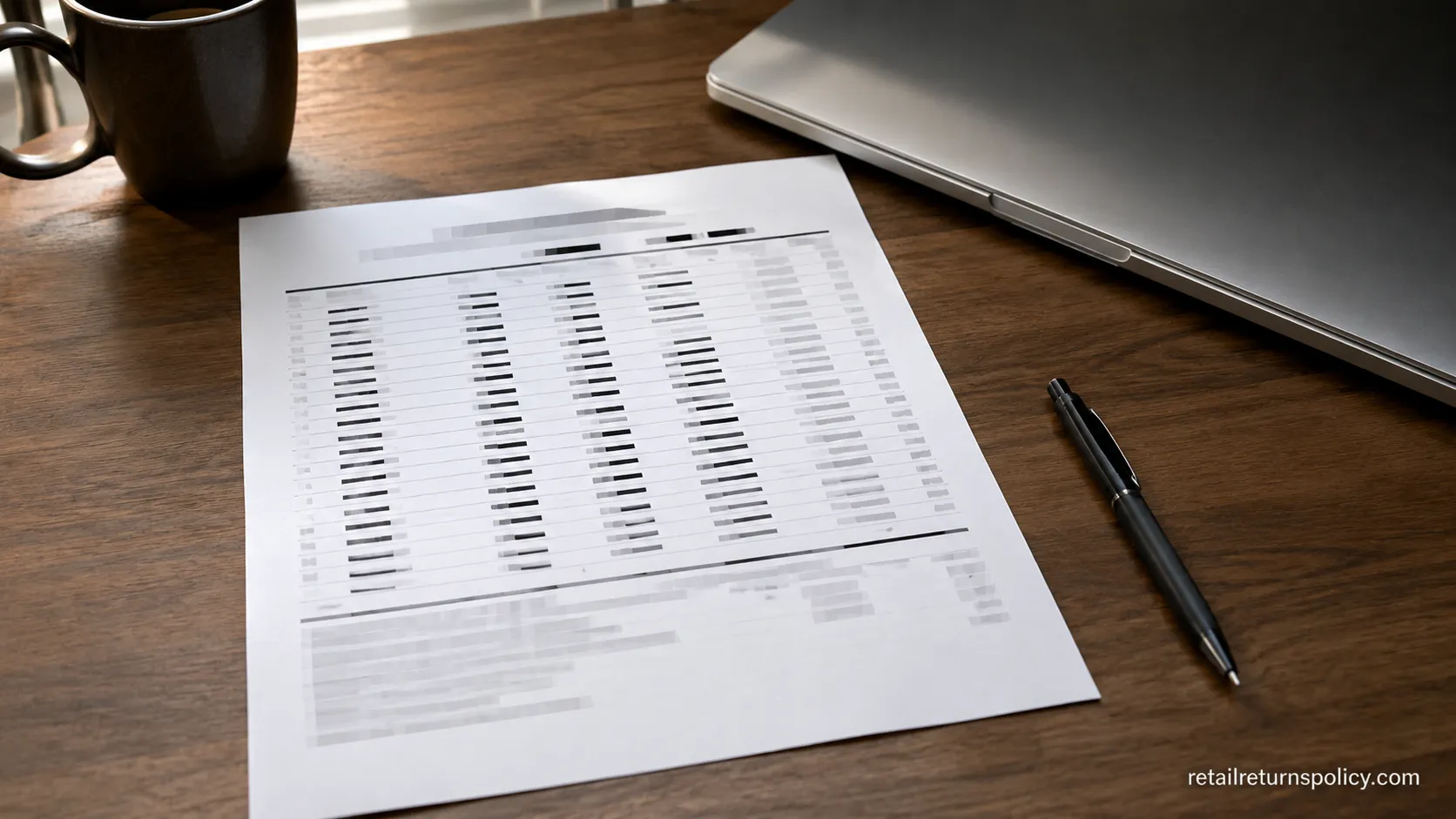 Requested return activity report showing tracked returns