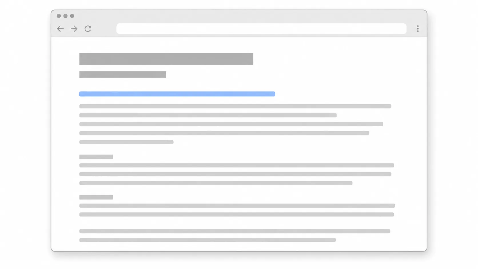 Representative illustration of a generic corporate return policy webpage with a highlighted effective date line, shown in a browser window layout without logos, branding, or readable text.